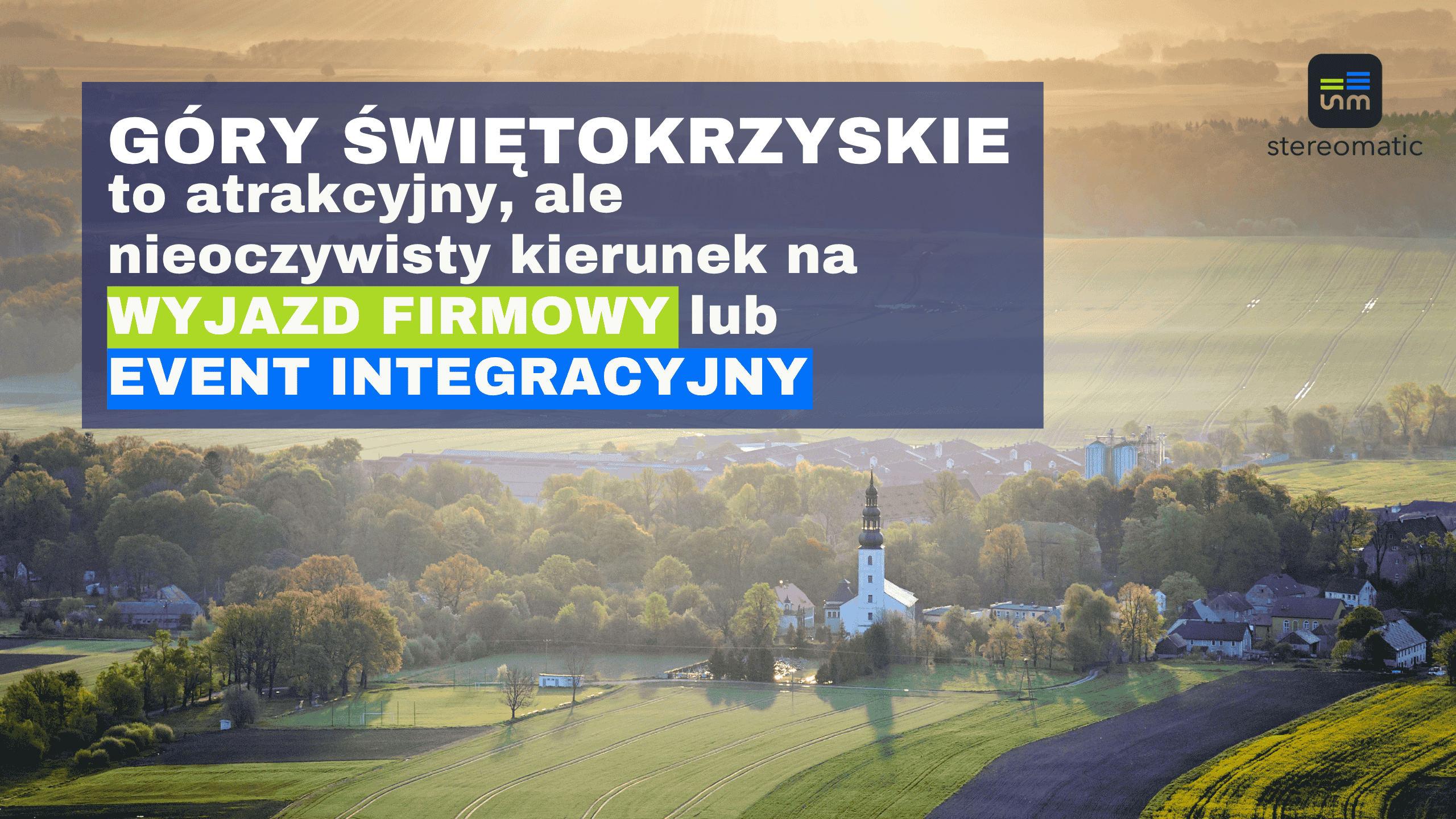 Widok na dolinę w Górach Świętokrzyskich – miejsce idealne na firmową integrację z dala od zgiełku.