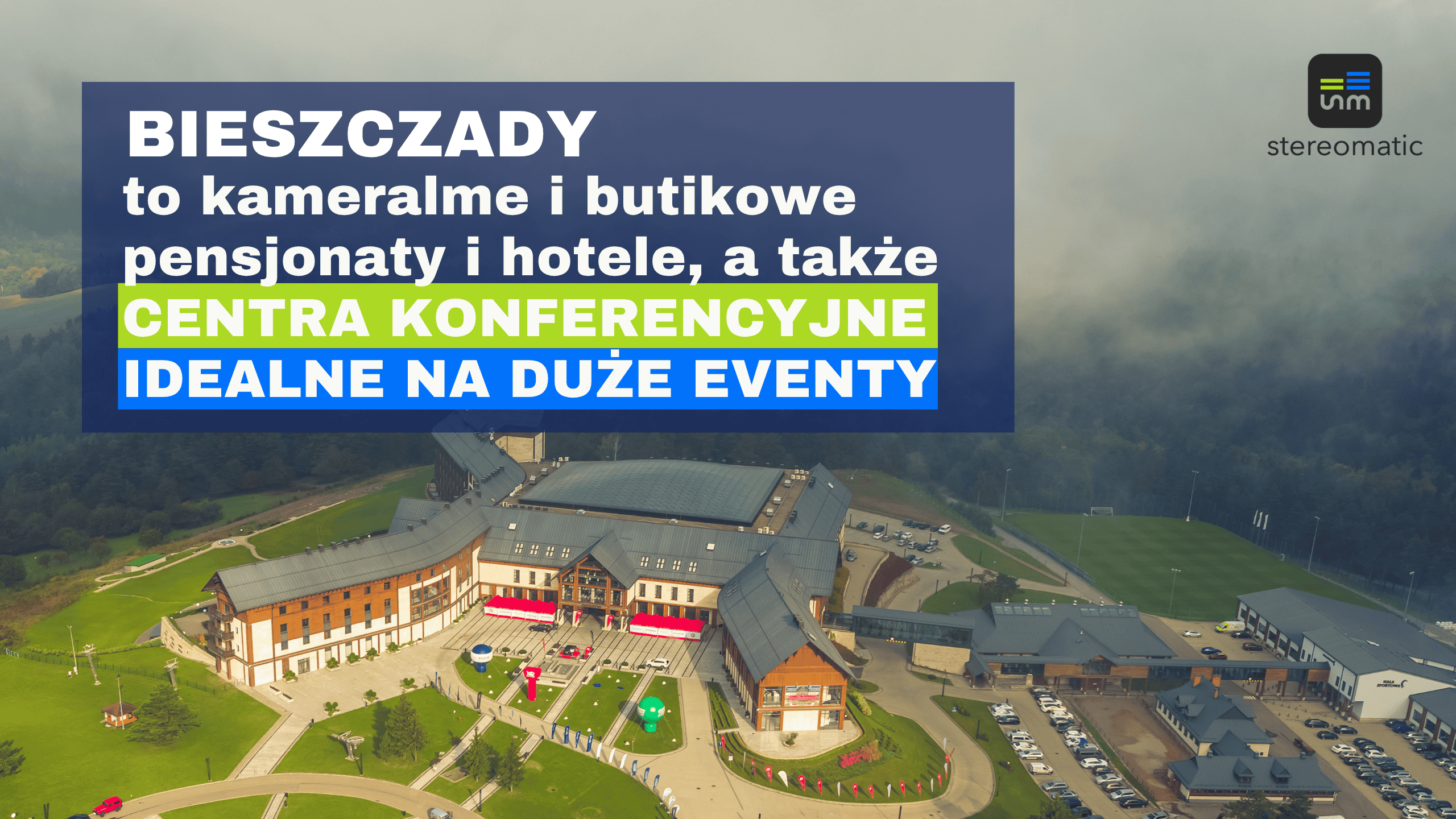 Widok na Hotel Arłamów w Bieszczadach – idealne miejsce na organizację dużych eventów firmowych, konferencji i wydarzeń CSR.